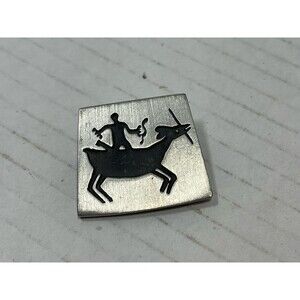 Pewter Alice Seely Urban Fetishes Petroglyph Southwestern Art Brooch Pin Silver